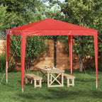 Tenda Party 250 x 250 x 240 cm Rosso PE e Acciaio