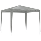 Tenda Party 250 x 250 x 240 cm Grigio Chiaro PE e Acciaio