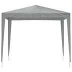 Tenda Party 250 x 250 x 240 cm Grigio Chiaro PE e Acciaio