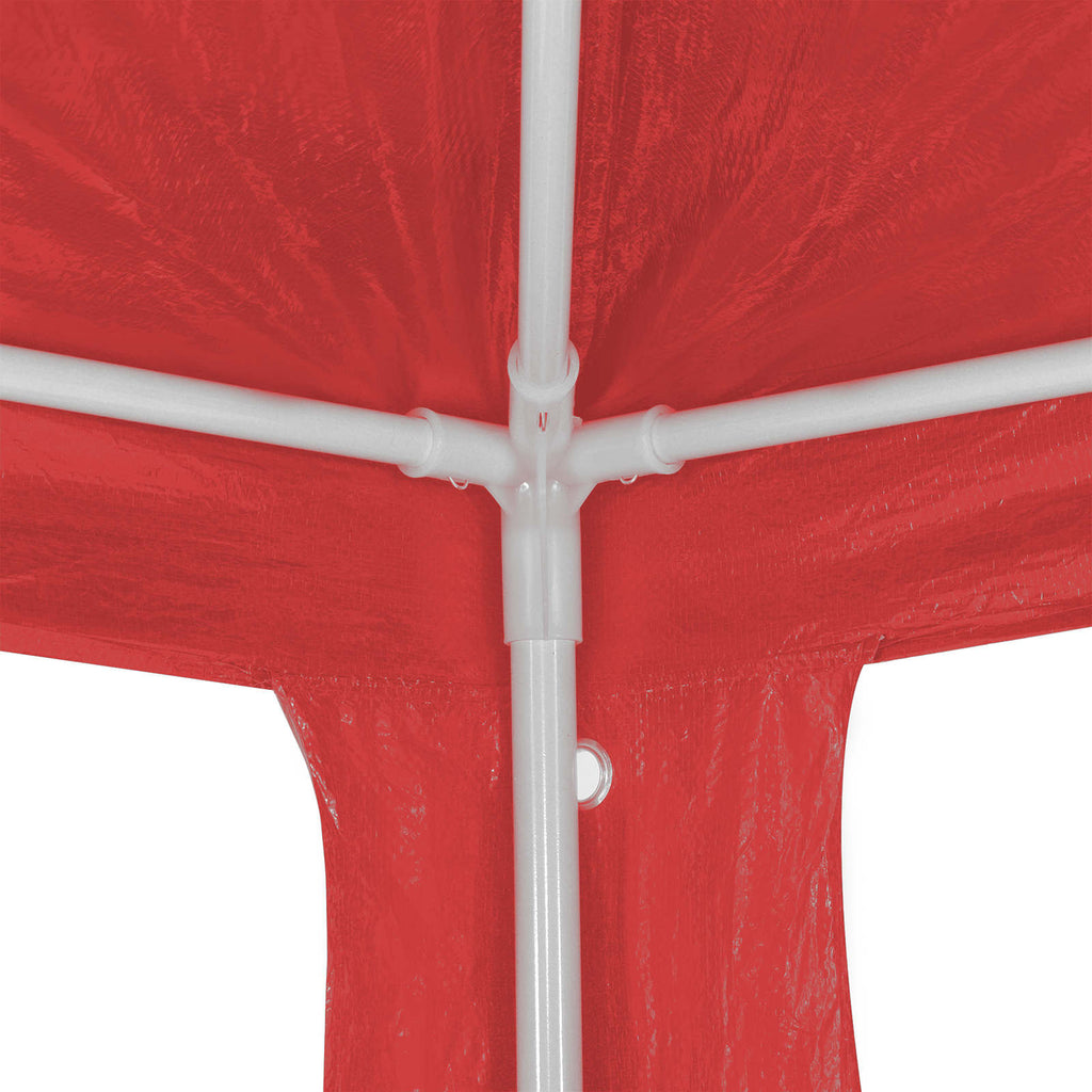 Tenda Party Rosso 300 x 300 x 255 cm PE e Acciaio