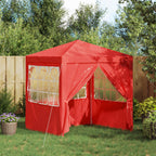 Tenda Party Rosso 200 x 200 x 240 cm PE e Acciaio