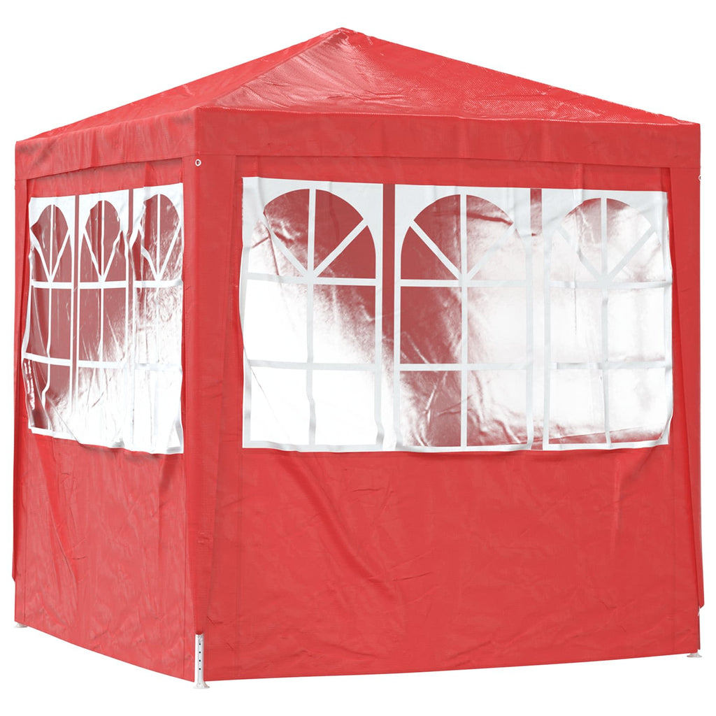 Tenda Party Rosso 200 x 200 x 240 cm PE e Acciaio