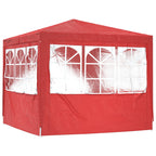 Tenda Party Rosso 250 x 250 x 240 cm PE e Acciaio