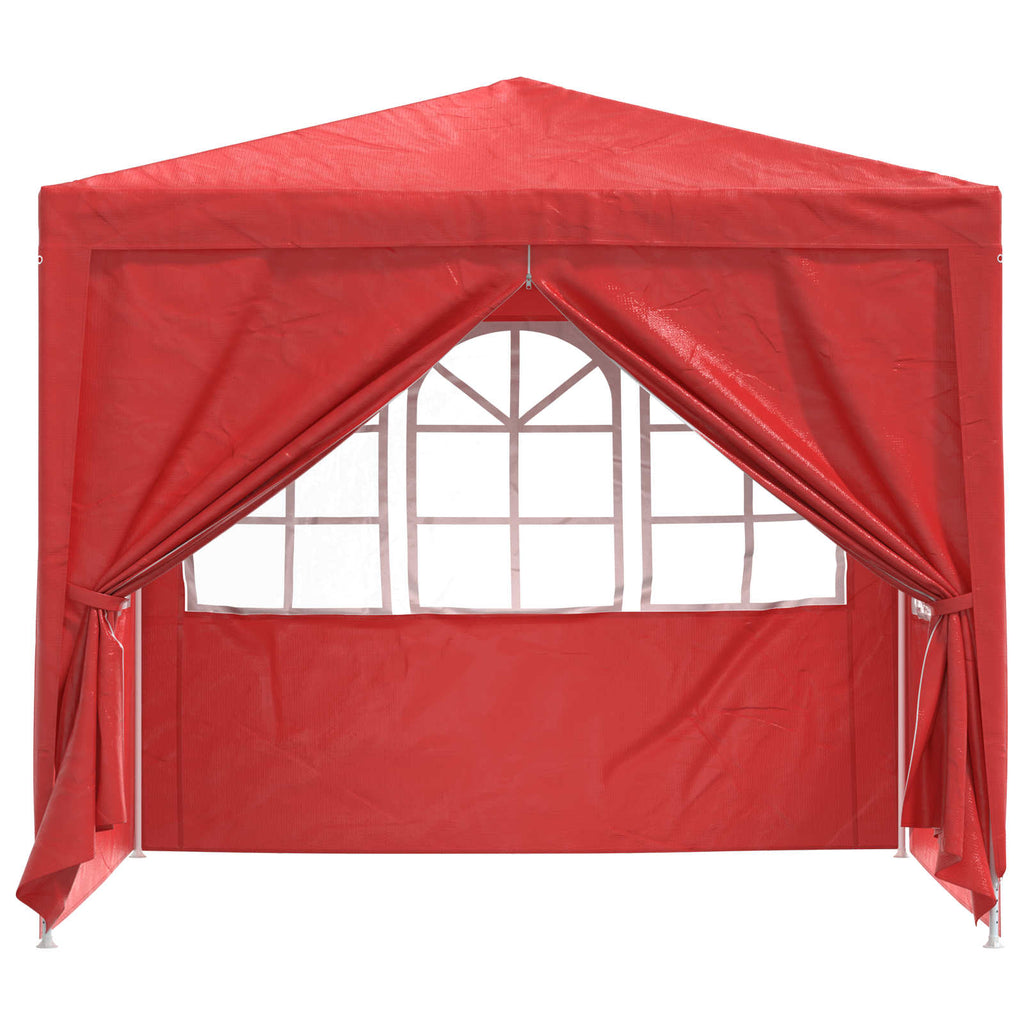 Tenda Party Rosso 250 x 250 x 240 cm PE e Acciaio