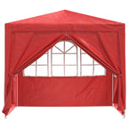 Tenda Party Rosso 250 x 250 x 240 cm PE e Acciaio