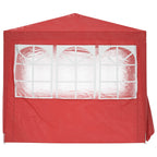 Tenda Party Rosso 250 x 250 x 240 cm PE e Acciaio