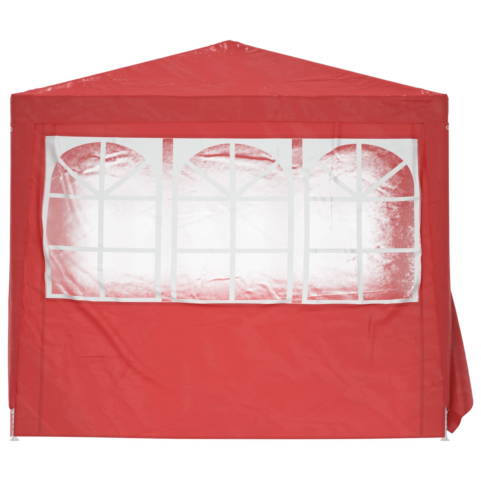 Tenda Party Rosso 250 x 250 x 240 cm PE e Acciaio