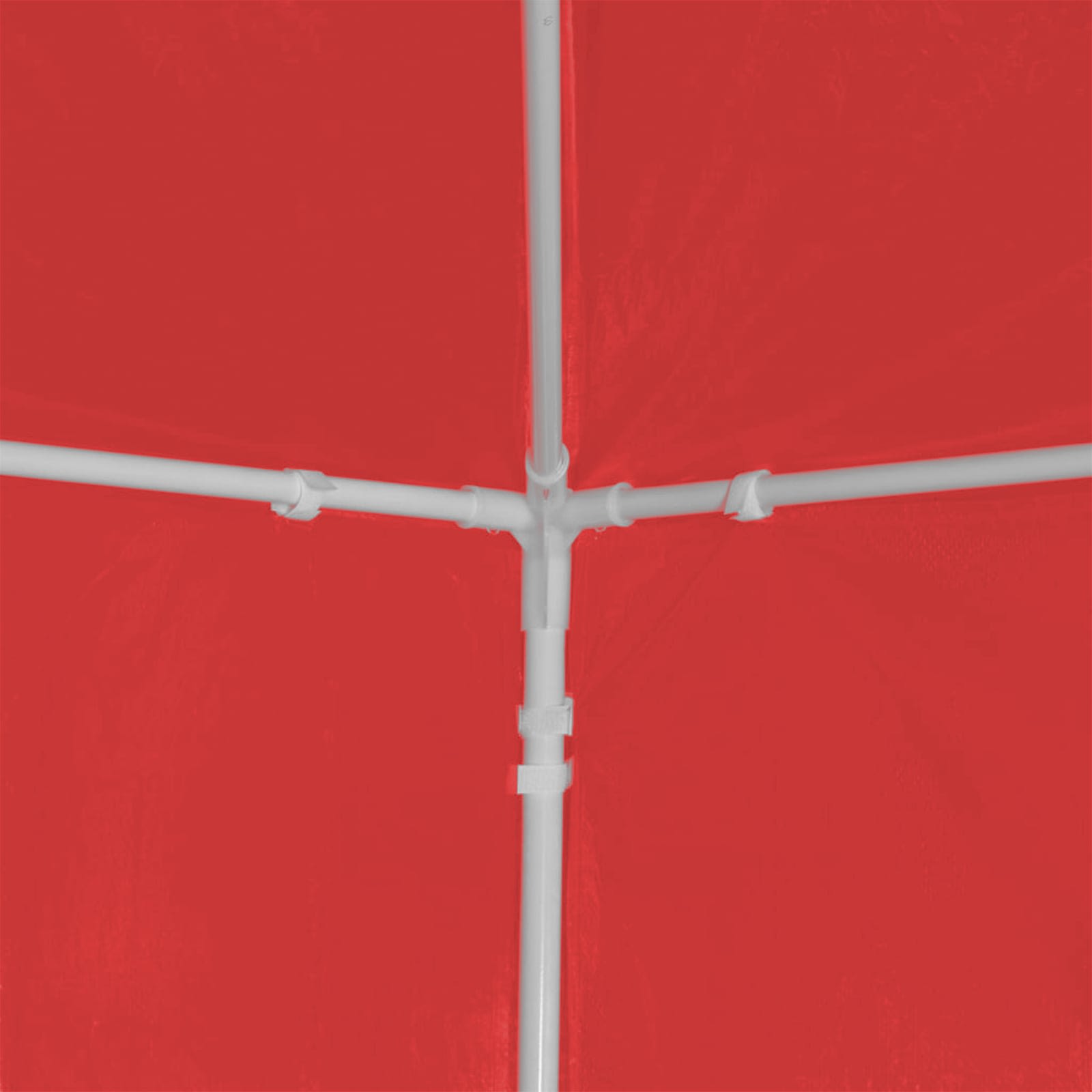 Tenda Party 300 x 300 x 255 cm Rosso PE e Acciaio