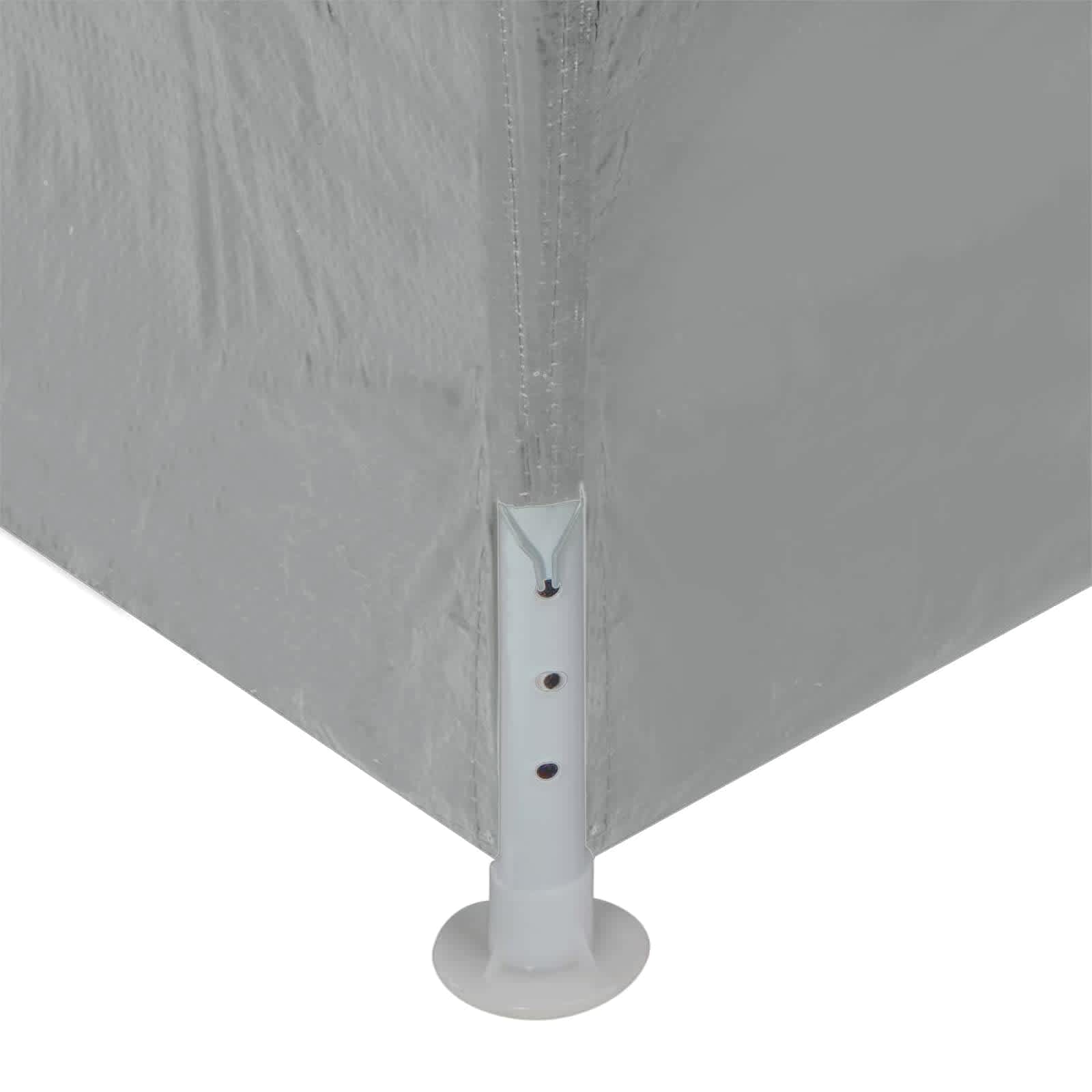 Tenda Party 300 x 300 x 255 cm Grigio Chiaro PE e Acciaio