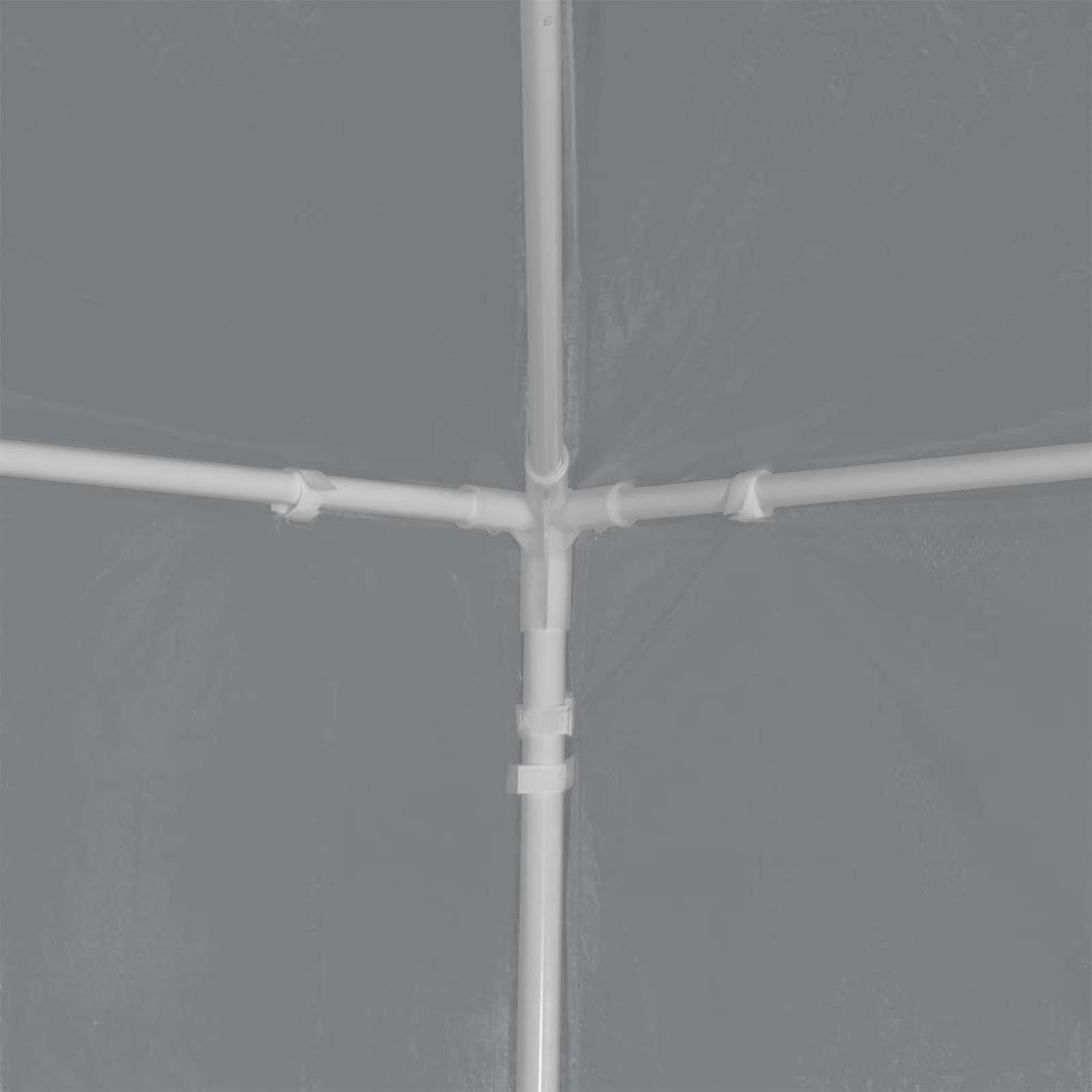 Tenda Party 300 x 300 x 255 cm Grigio Chiaro PE e Acciaio
