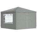 Tenda Party 300 x 300 x 255 cm Grigio Chiaro PE e Acciaio