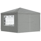 Tenda Party 300 x 300 x 255 cm Grigio Chiaro PE e Acciaio