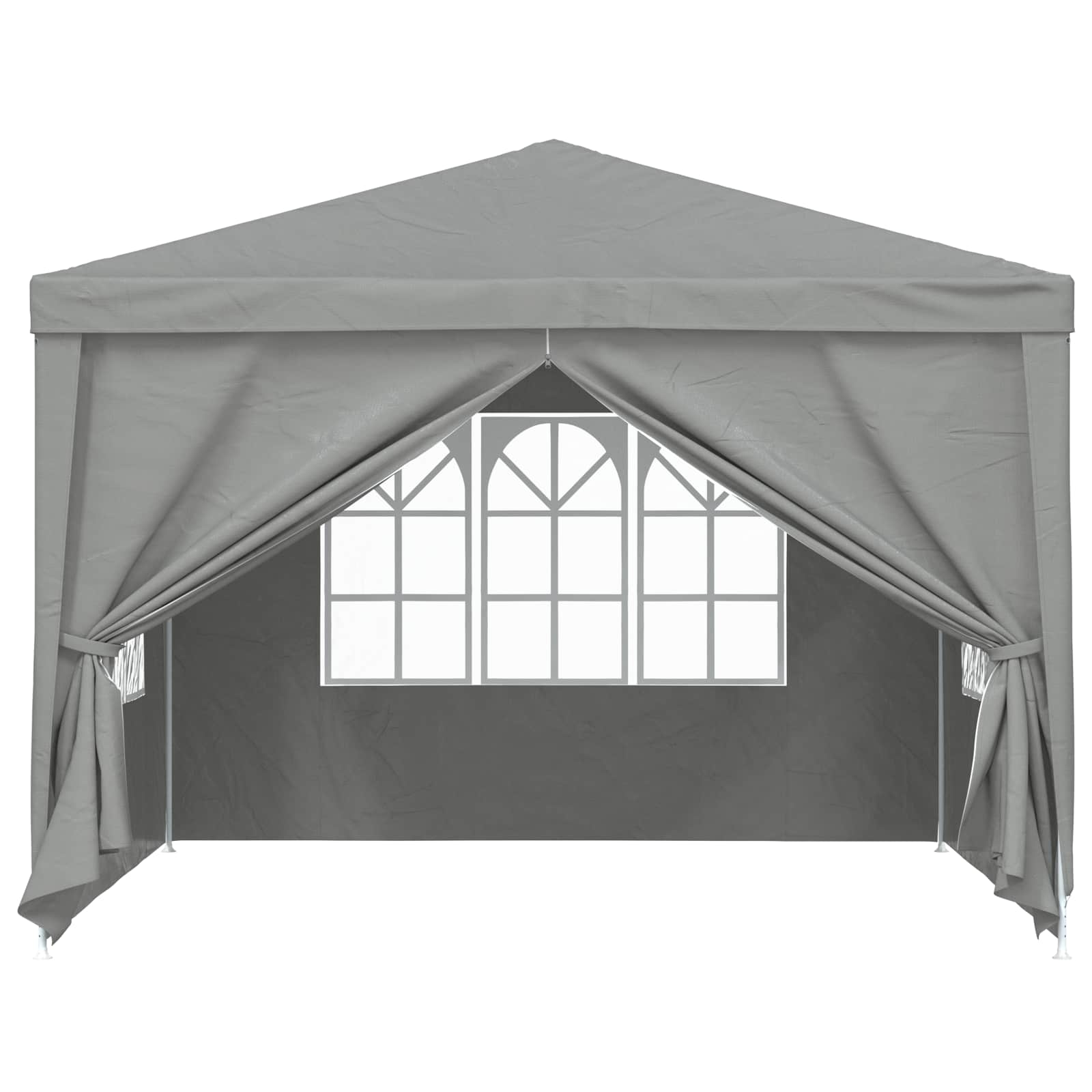 Tenda Party 300 x 300 x 255 cm Grigio Chiaro PE e Acciaio