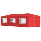 Tenda Party 900 x 300 x 255 cm Rosso PE e Acciaio
