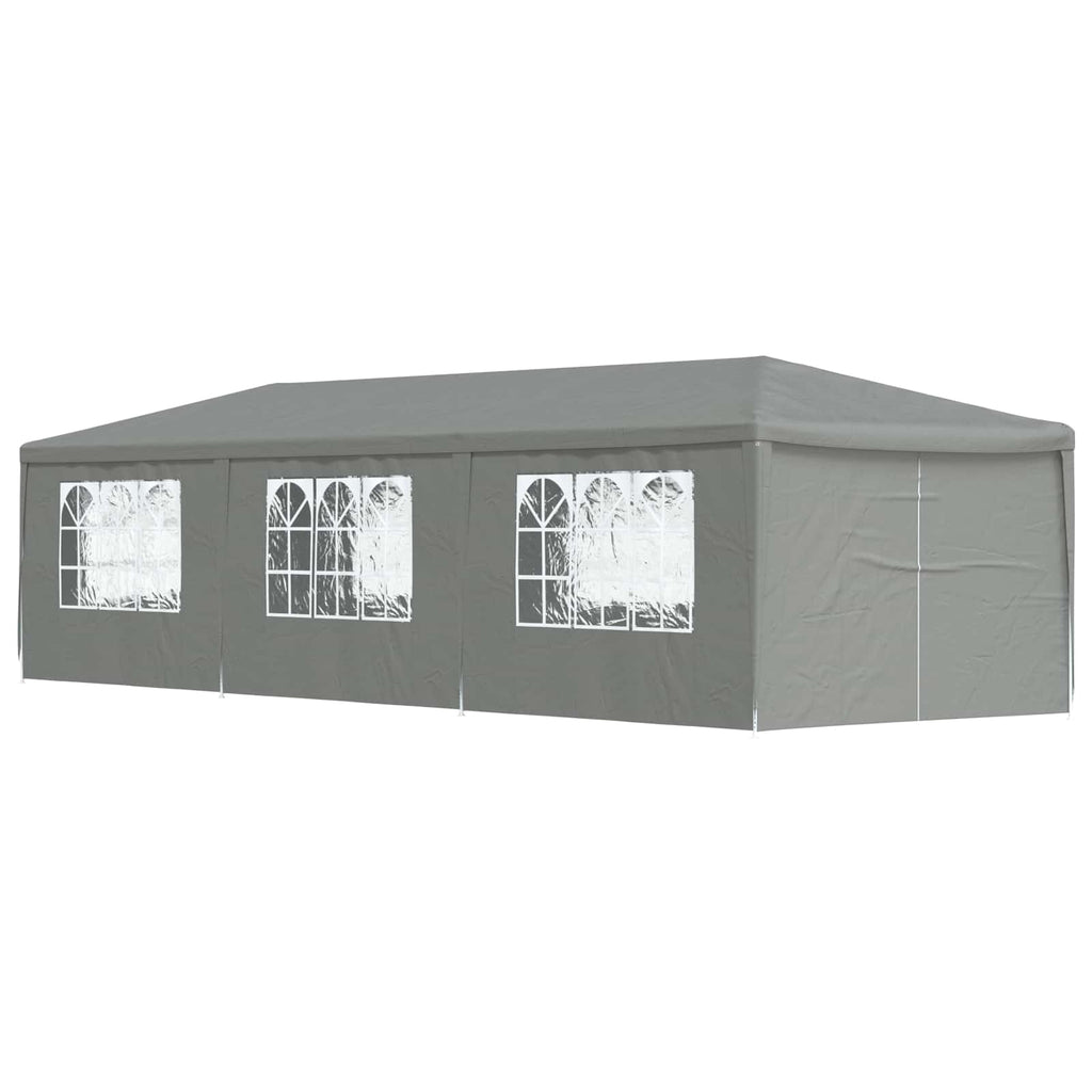 Tenda Party 900 x 300 x 255 cm Grigio Chiaro PE e Acciaio