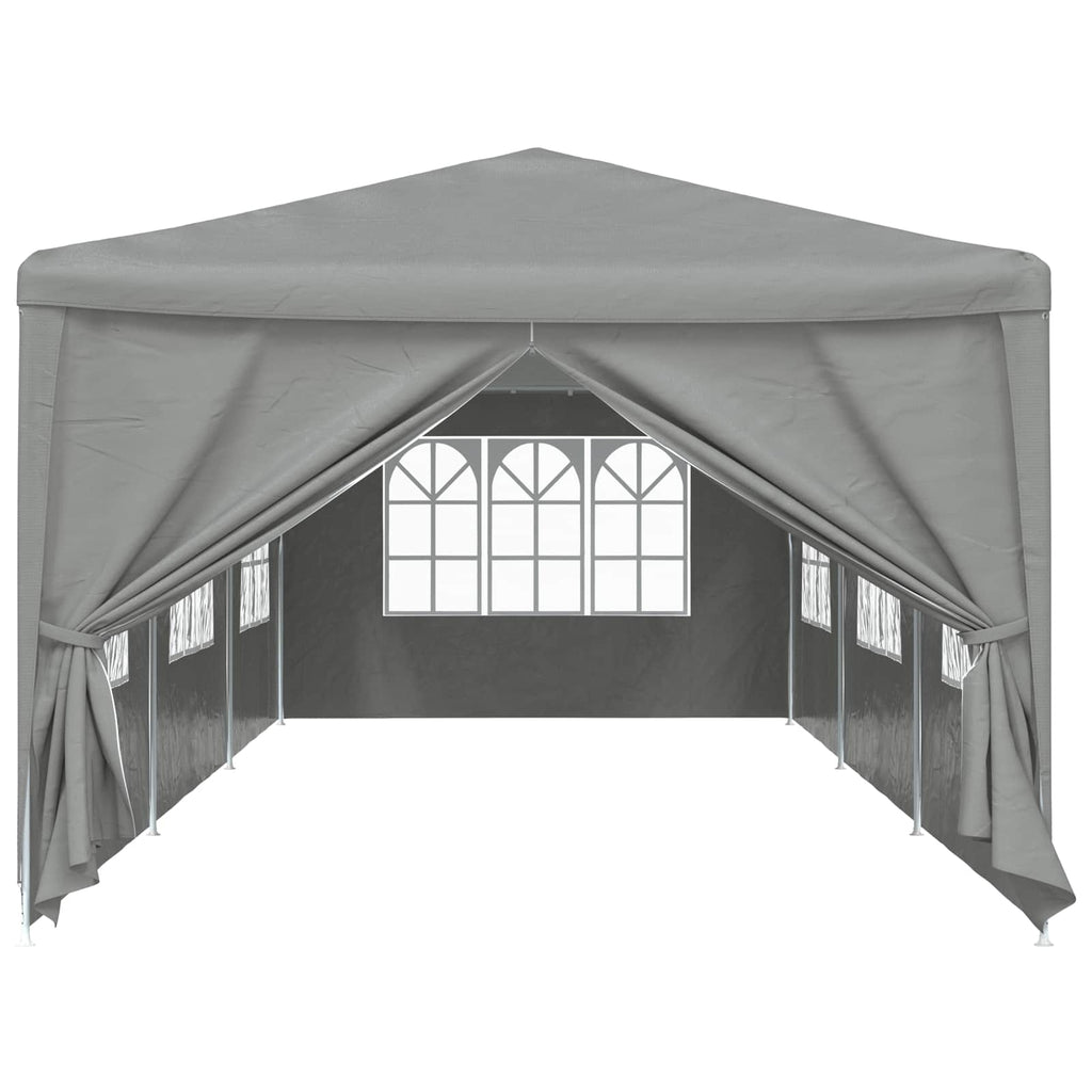 Tenda Party 900 x 300 x 255 cm Grigio Chiaro PE e Acciaio