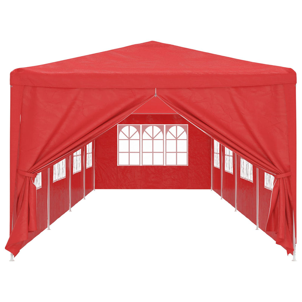 Tenda Party 1200 x 300 x 255 cm Rosso PE e Acciaio