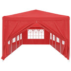 Tenda Party 1200 x 300 x 255 cm Rosso PE e Acciaio