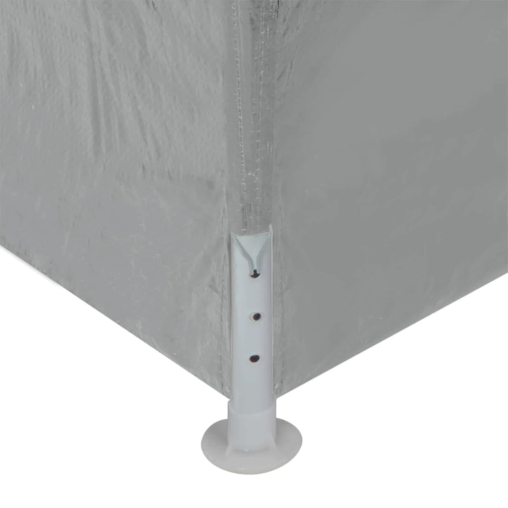 Tenda Party 1200 x 300 x 255 cm Grigio Chiaro PE e Acciaio