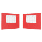 Parete per tenda da festa 2 pcs 300 x 195 cm Rosso PE e Acciaio