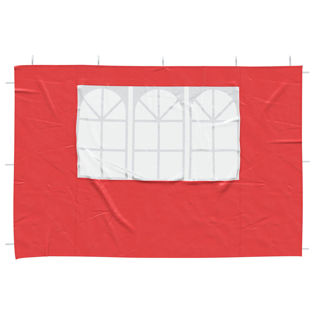 Parete per tenda da festa 2 pcs 300 x 195 cm Rosso PE e Acciaio
