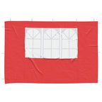 Parete per tenda da festa 2 pcs 300 x 195 cm Rosso PE e Acciaio