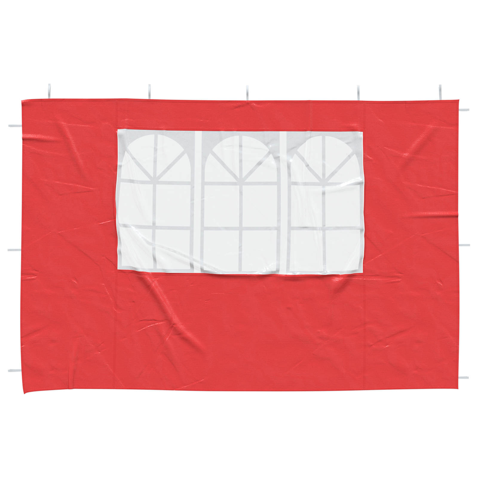 Parete per tenda da festa 2 pcs 300 x 195 cm Rosso PE e Acciaio