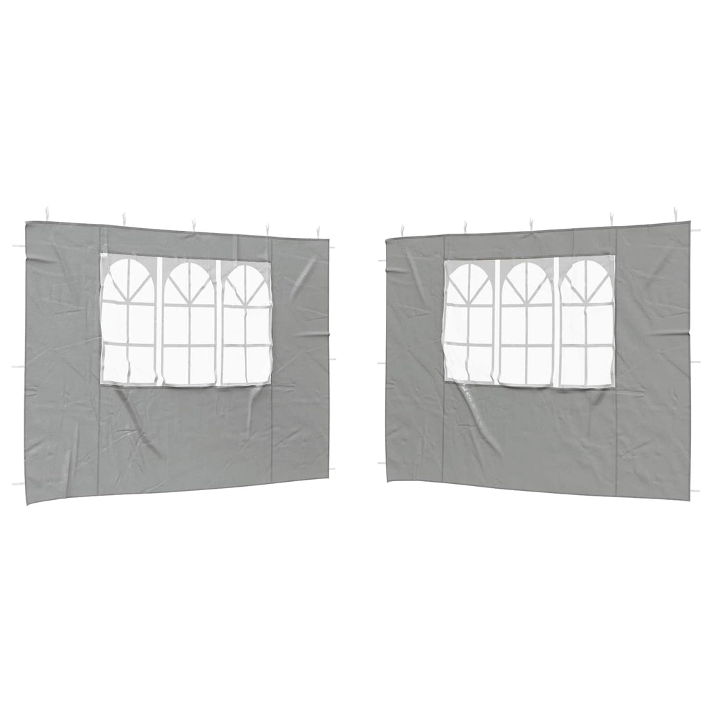 Parete per tenda da festa 2 pcs 300 x 195 cm Grigio Chiaro
