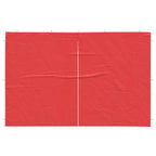 Parete per tenda da festa 2 pcs Rosso 300 x 195 cm PE e Acciaio