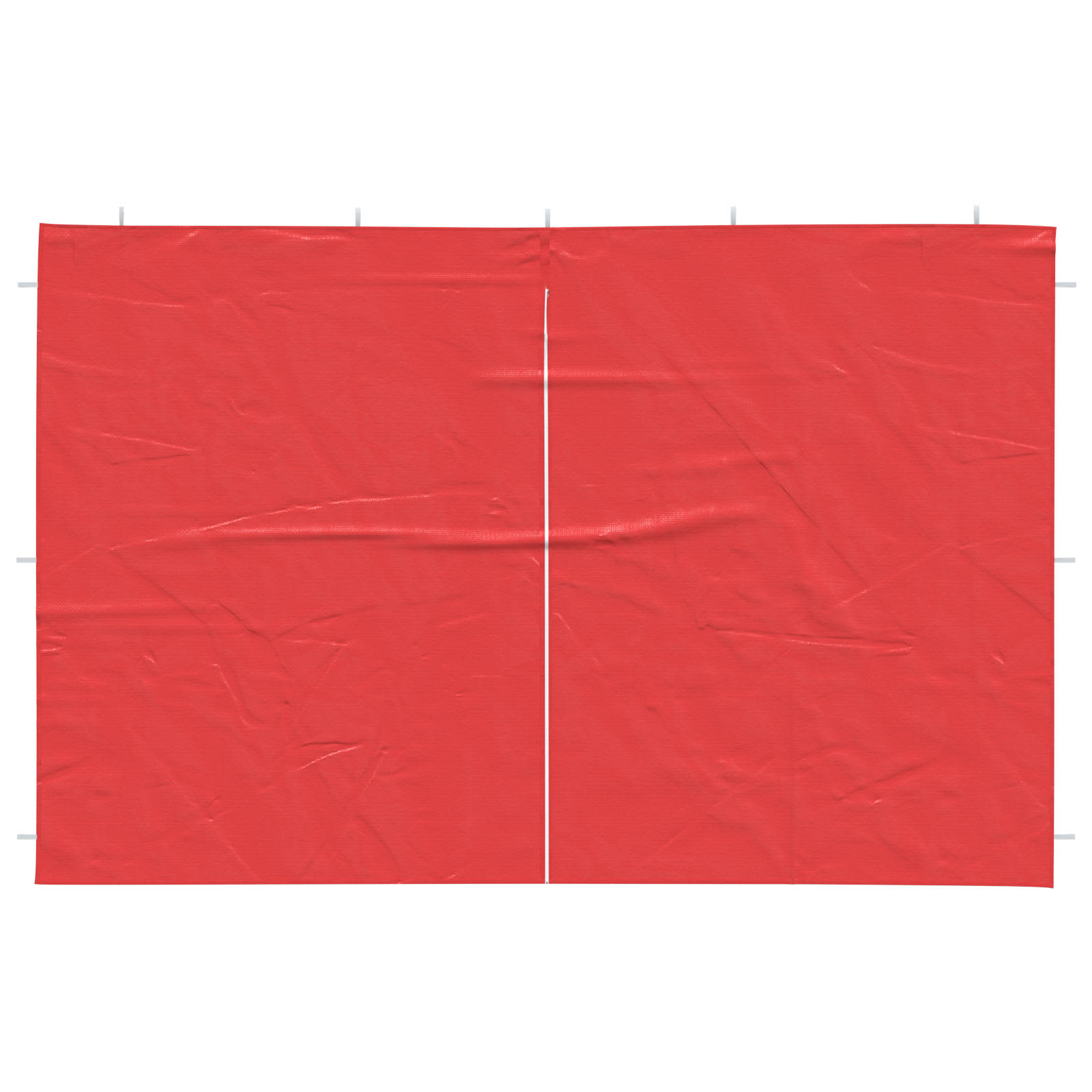 Parete per tenda da festa 2 pcs Rosso 300 x 195 cm PE e Acciaio