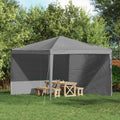 Parete per tenda da festa 2 pcs Grigio Chiaro 400 x 195 cm