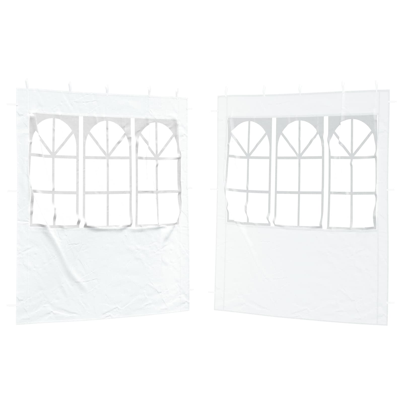 Parete per tenda da festa 2 pcs 200 x 195 cm Bianco