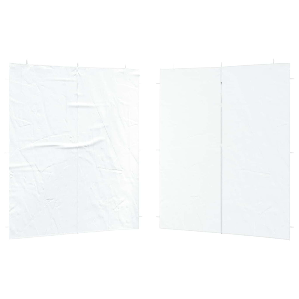 Parete per tenda da festa 2 pcs Bianco 200 x 195 cm
