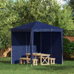 Parete per tenda da festa 2 pcs Blu 200 x 195 cm PE e Acciaio