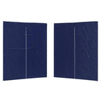Parete per tenda da festa 2 pcs Blu 200 x 195 cm PE e Acciaio
