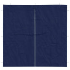Parete per tenda da festa 2 pcs Blu 200 x 195 cm PE e Acciaio