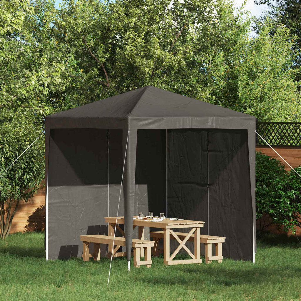 Parete per tenda da festa 2 pcs Antracite 200 x 195 cm