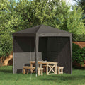 Parete per tenda da festa 2 pcs Antracite 200 x 195 cm