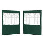 Parete per tenda da festa 2 pcs 200 x 195 cm Verde PE e Acciaio