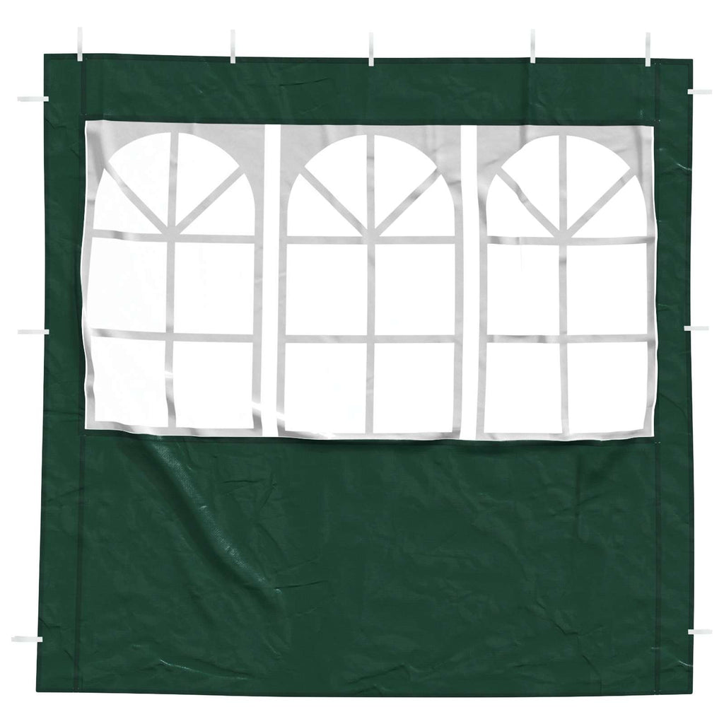 Parete per tenda da festa 2 pcs 200 x 195 cm Verde PE e Acciaio