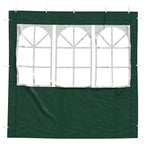 Parete per tenda da festa 2 pcs 200 x 195 cm Verde PE e Acciaio