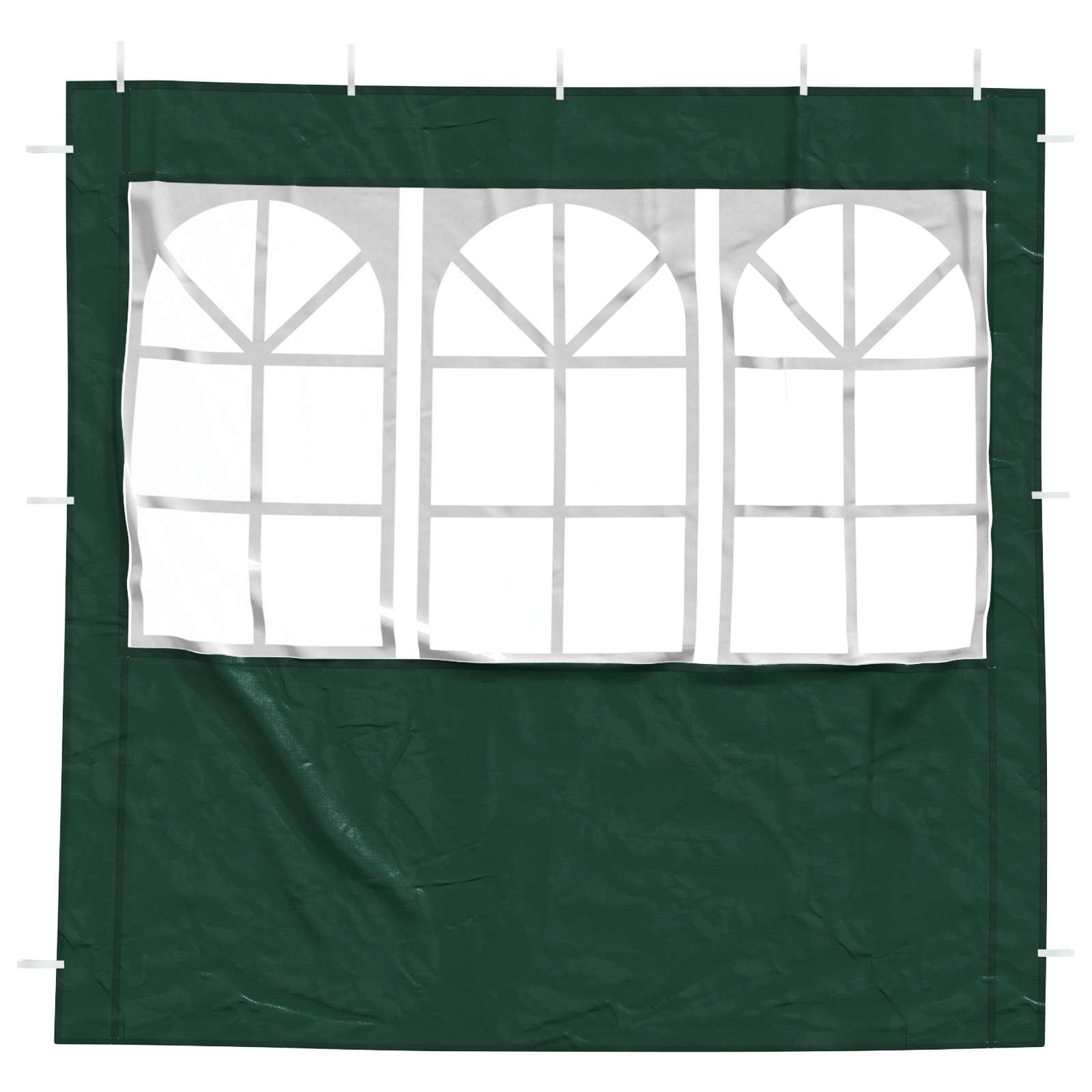 Parete per tenda da festa 2 pcs 200 x 195 cm Verde PE e Acciaio
