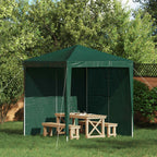 Parete per tenda da festa 2 pcs Verde 200 x 195 cm PE e Acciaio