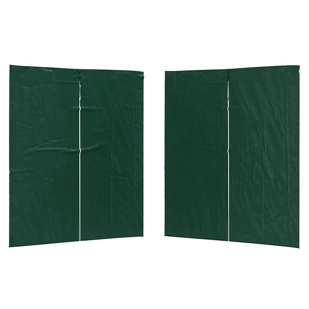 Parete per tenda da festa 2 pcs Verde 200 x 195 cm PE e Acciaio