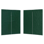 Parete per tenda da festa 2 pcs Verde 200 x 195 cm PE e Acciaio