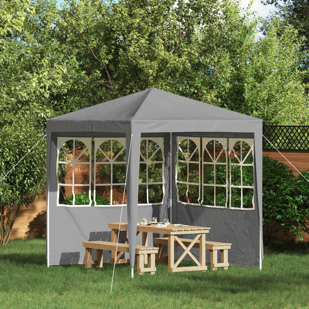 Parete per tenda da festa 2 pcs 200 x 195 cm Grigio Chiaro