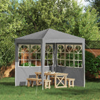 Parete per tenda da festa 2 pcs 200 x 195 cm Grigio Chiaro