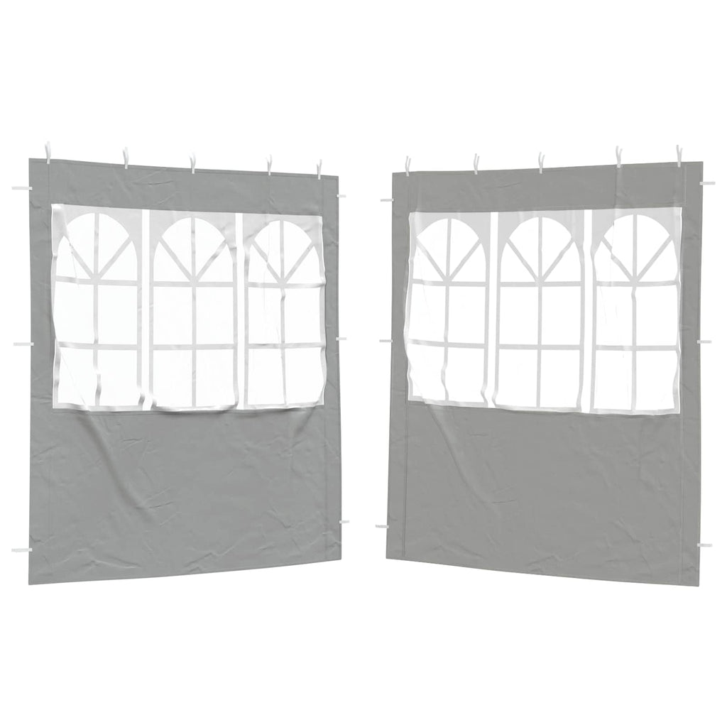 Parete per tenda da festa 2 pcs 200 x 195 cm Grigio Chiaro