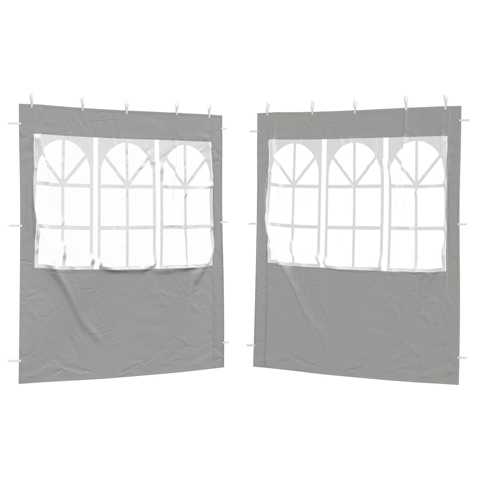 Parete per tenda da festa 2 pcs 200 x 195 cm Grigio Chiaro