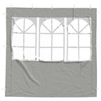 Parete per tenda da festa 2 pcs 200 x 195 cm Grigio Chiaro